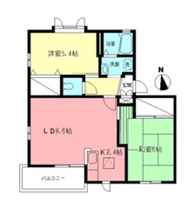 ウエストハウスBの間取り