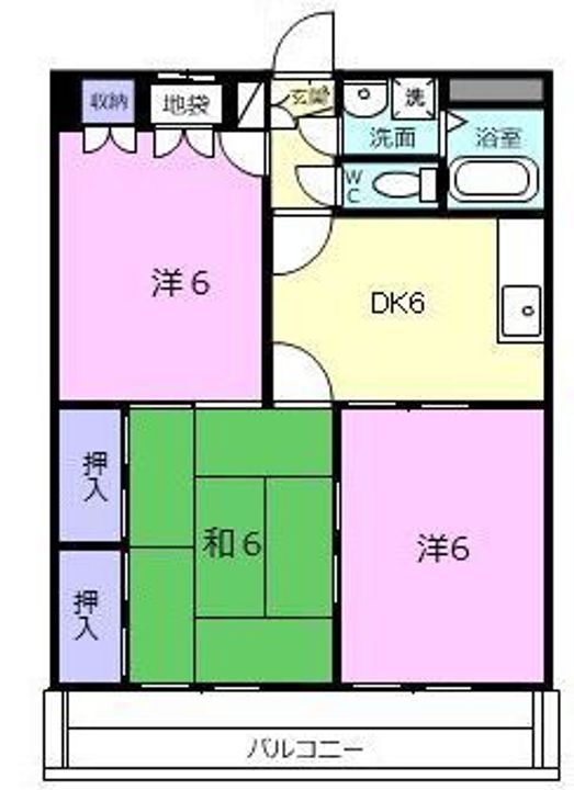 三重県伊賀市緑ケ丘東町(マンション)の賃貸物件の間取り