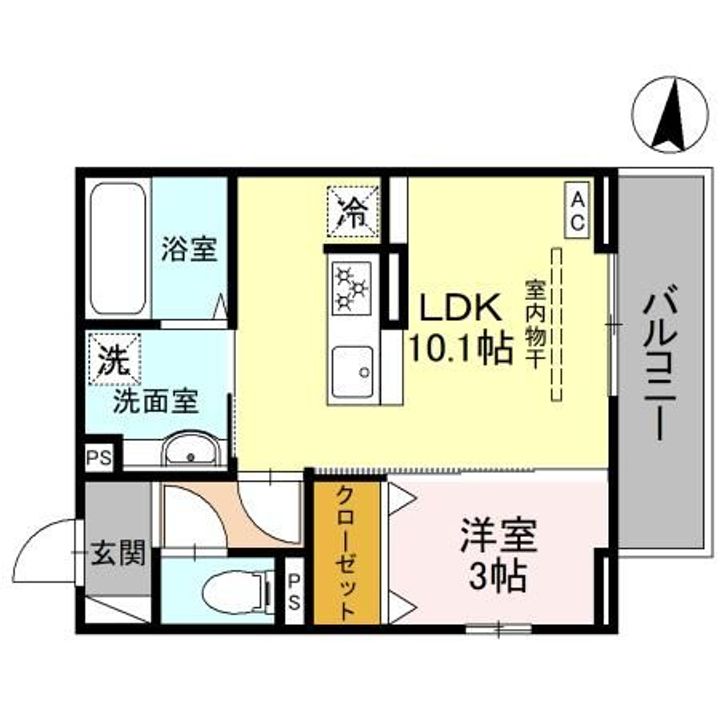 群馬県高崎市山田町(アパート)の賃貸物件の間取り