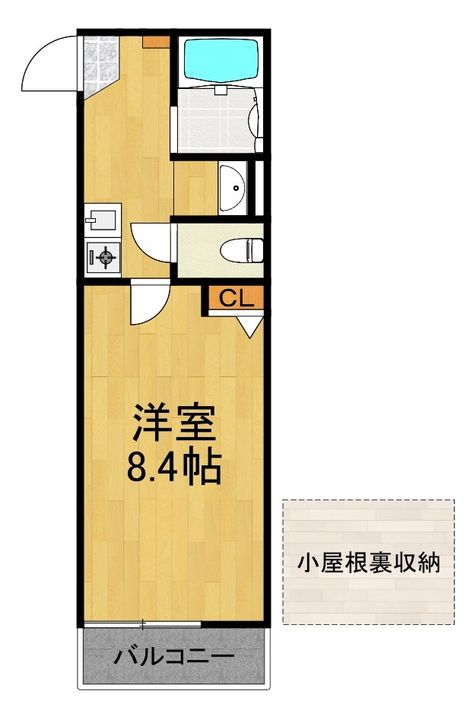 神奈川県川崎市中原区下小田中4(アパート)の賃貸物件の間取り