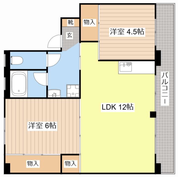 滋賀県長浜市小堀町(マンション)の賃貸物件の間取り