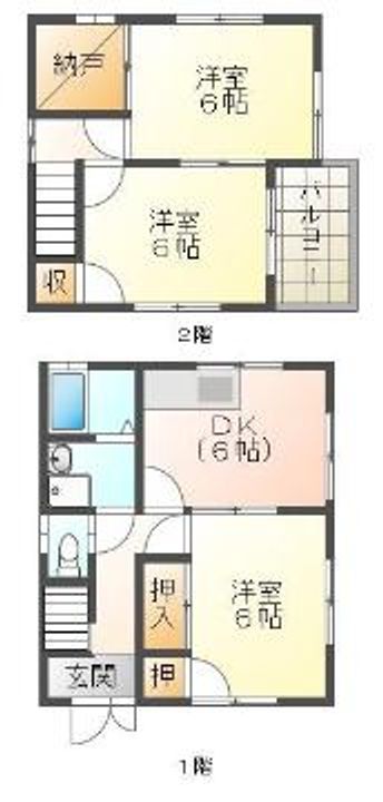 広島県福山市日吉台3(一戸建)の賃貸物件の間取り