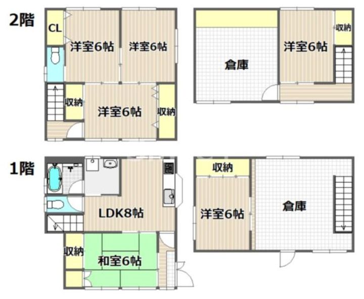 岡山県赤磐市河田原(一戸建)の賃貸物件の間取り
