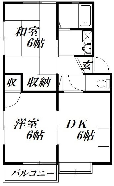 静岡県浜松市中央区白羽町(アパート)の賃貸物件の間取り