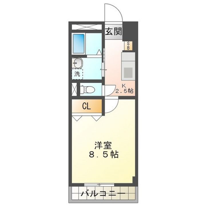 第六マンション一八の間取り