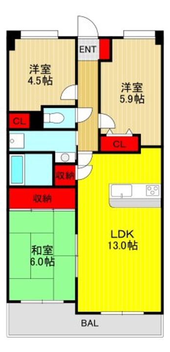 プレイヤード戸田の間取り
