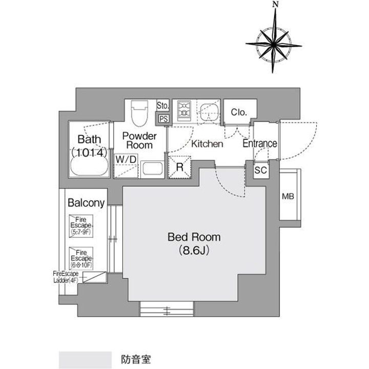 東京都江東区森下3(マンション)の賃貸物件の間取り