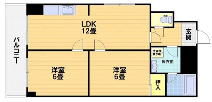 京都府京都市西京区松尾木ノ曽町(マンション)の賃貸物件の間取り
