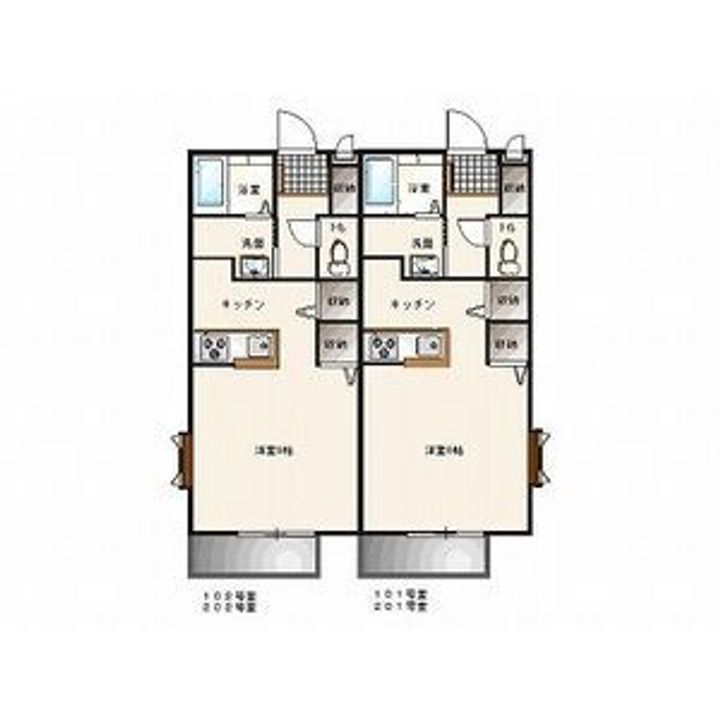 K・Village B棟の間取り
