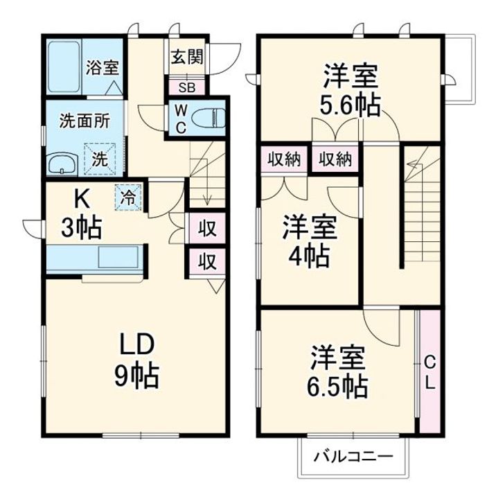 千葉県船橋市坪井東4(一戸建)の賃貸物件の間取り