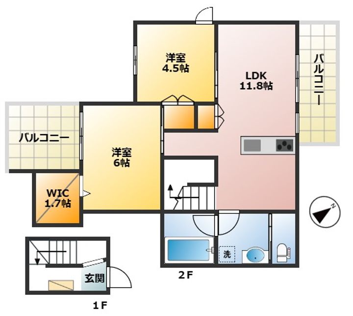 東京都杉並区上荻2(マンション)の賃貸物件の間取り