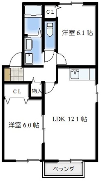 スワン’02 C棟の間取り