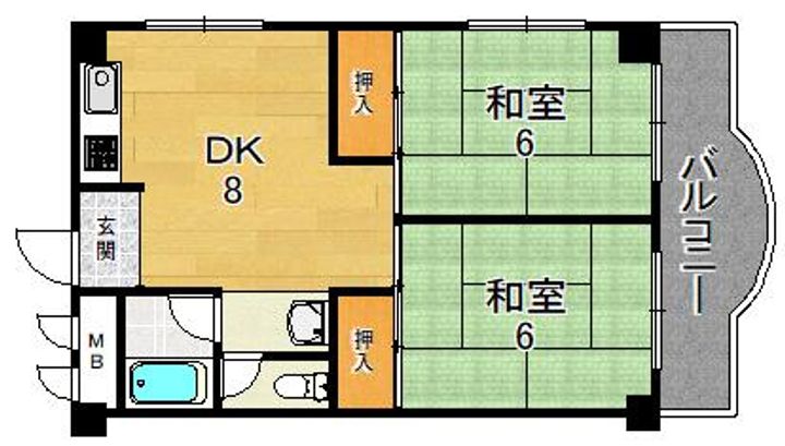大阪府大阪市鶴見区今津南1(マンション)の賃貸物件の間取り