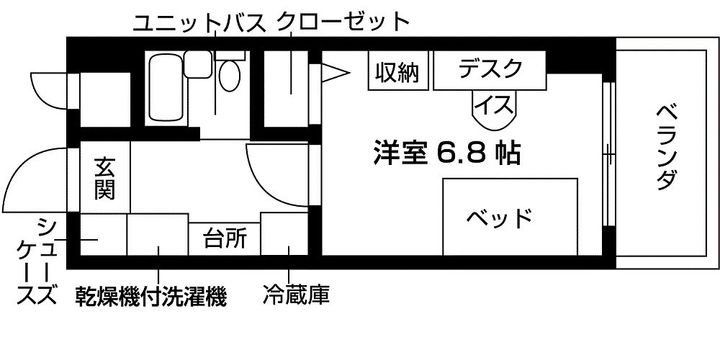 学生会館ゼファーの間取り