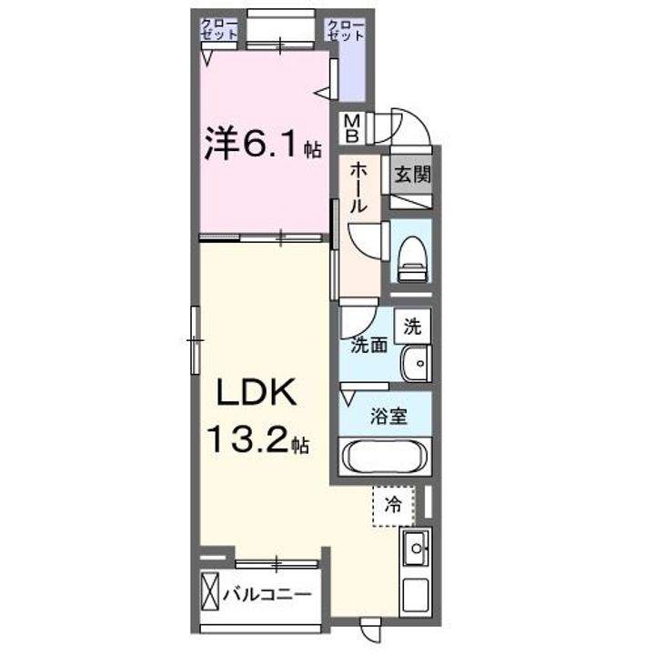 大阪府寝屋川市打上元町(アパート)の賃貸物件の間取り