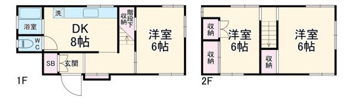 神奈川県横浜市港南区上大岡東2(一戸建)の賃貸物件の間取り