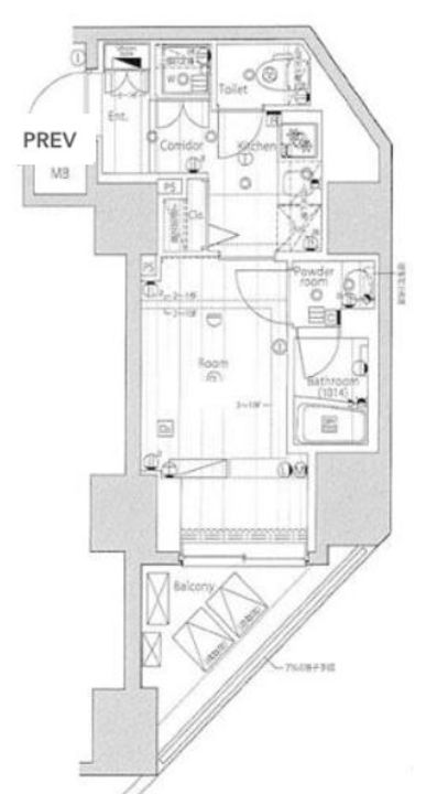 東京都渋谷区神南1(マンション)の賃貸物件の間取り