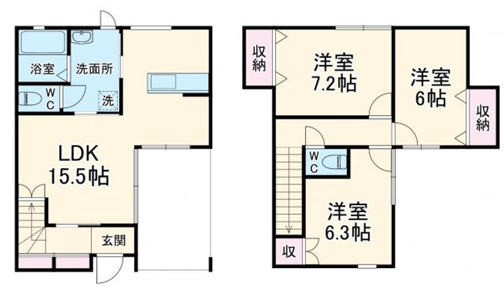 静岡県浜松市中央区入野町(一戸建)の賃貸物件の間取り