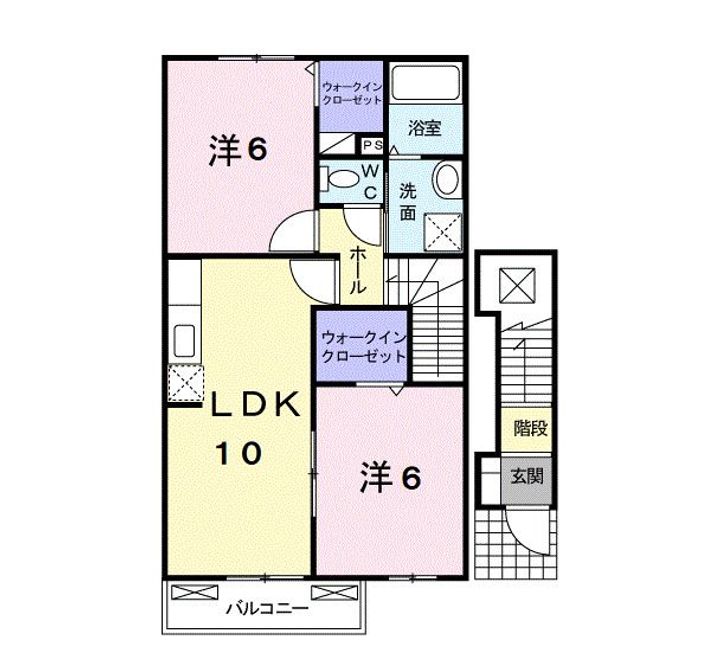 シエル ブルー Iの間取り