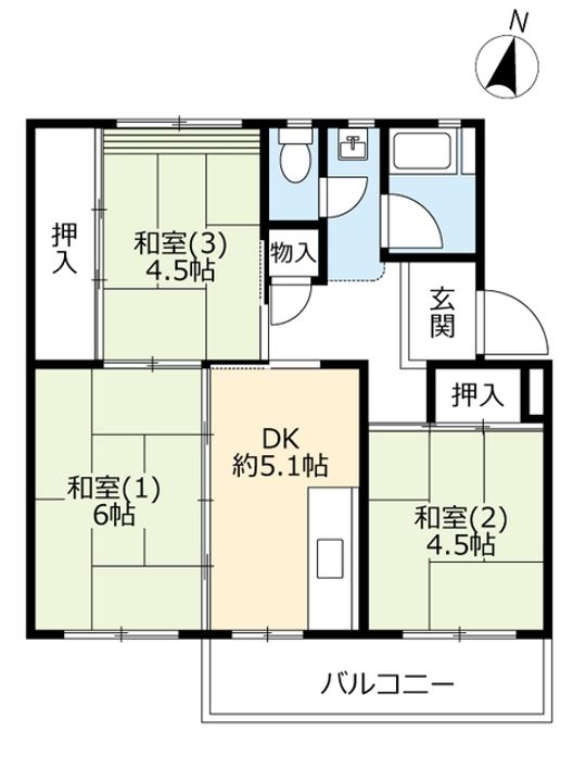 UR鈴蘭台第一の間取り