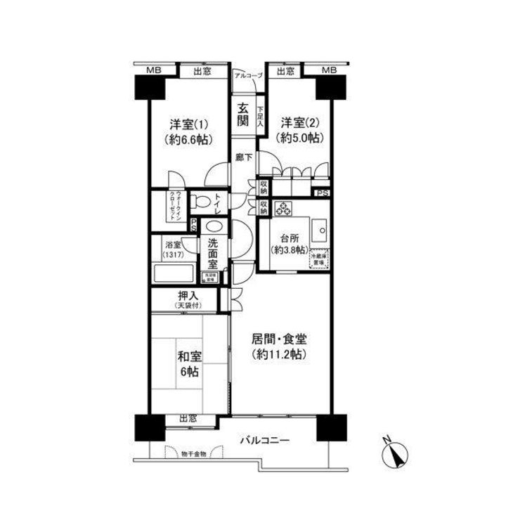 北仙台シティプレイス東館の間取り