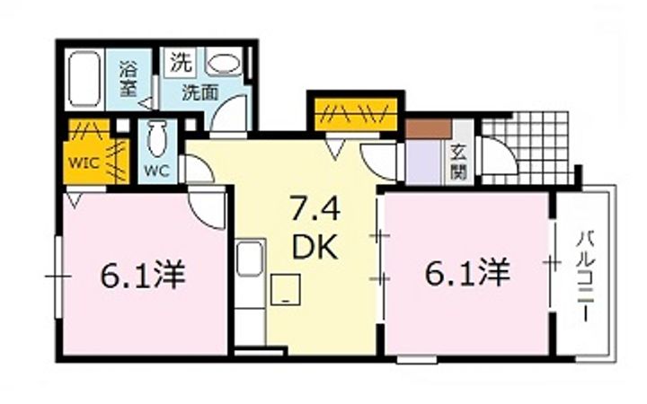広島県安芸高田市吉田町山手(アパート)の賃貸物件の間取り