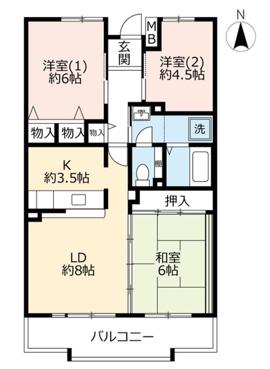 UR奈良・学園前の間取り