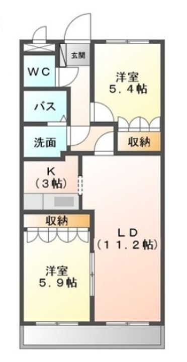 愛知県名古屋市緑区武路町(アパート)の賃貸物件の間取り