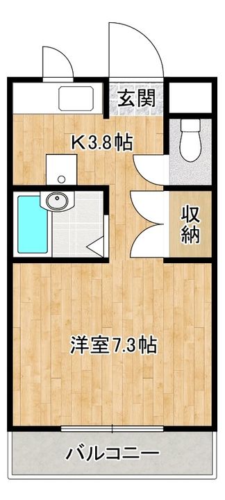 高知県香美市土佐山田町宝町4(アパート)の賃貸物件の間取り