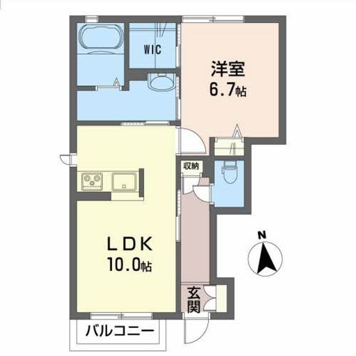 福島県福島市東中央1(アパート)の賃貸物件の間取り