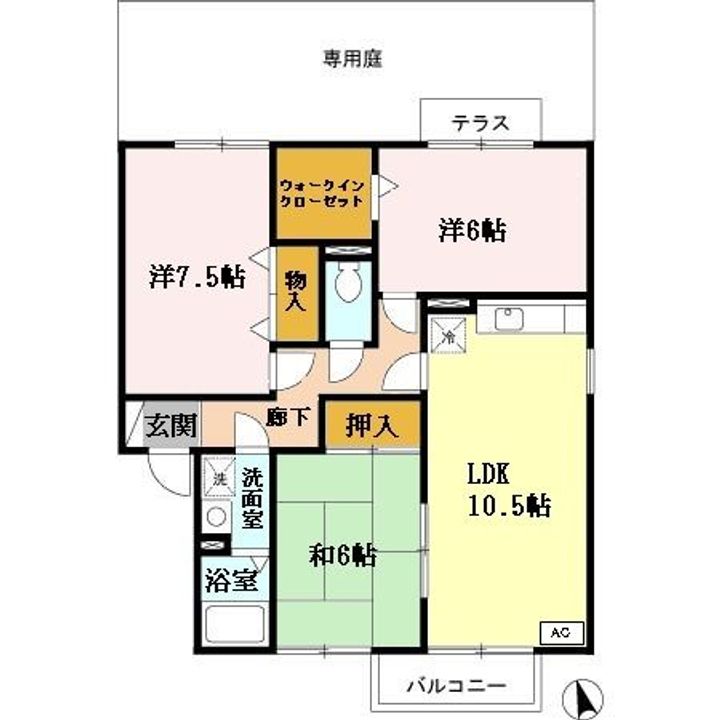 サンオリーブ御崎 Aの間取り