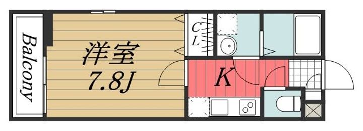 千葉県千葉市花見川区検見川町1(アパート)の賃貸物件の間取り