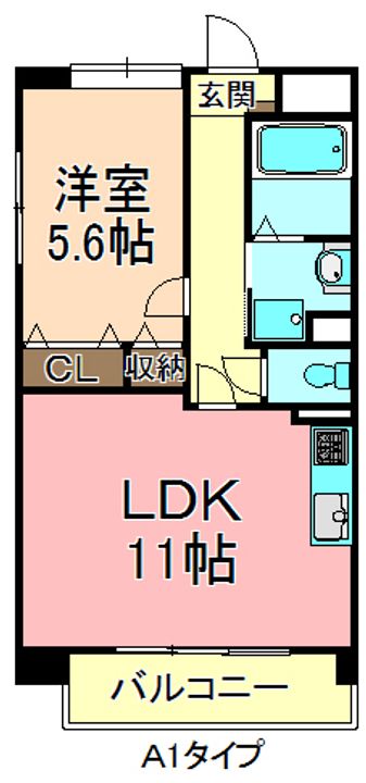 東京都足立区扇2(マンション)の賃貸物件の間取り