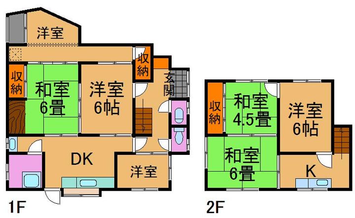 岡山県玉野市奥玉1(一戸建)の賃貸物件の間取り