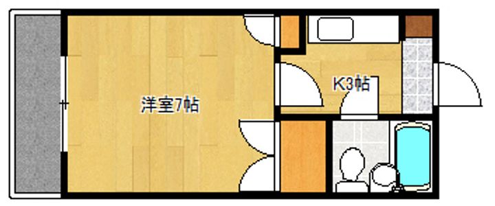 広島県広島市西区三篠北町(マンション)の賃貸物件の間取り