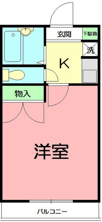 神奈川県厚木市愛名(マンション)の賃貸物件の間取り