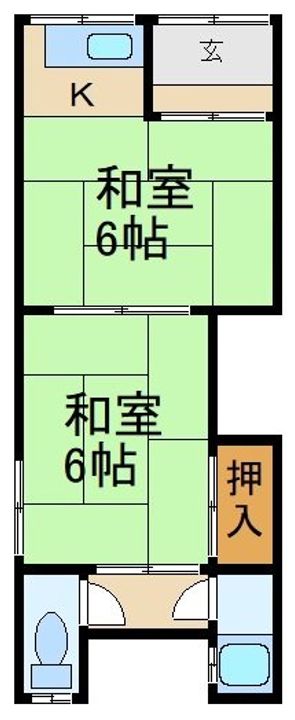 大阪府寝屋川市石津中町(アパート)の賃貸物件の間取り