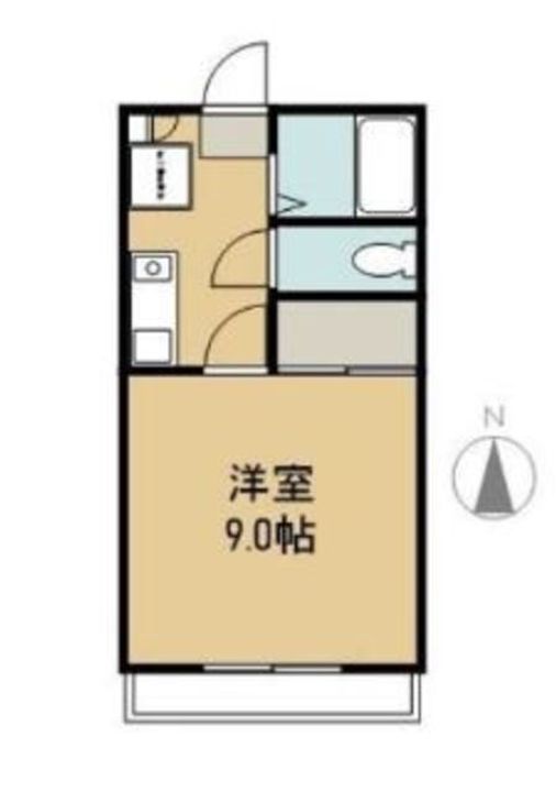 岡山県倉敷市下庄の賃貸アパートの間取り