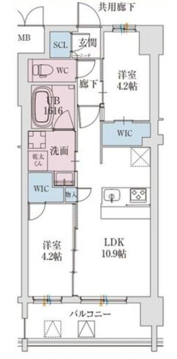 スプランディッド城東関目の間取り