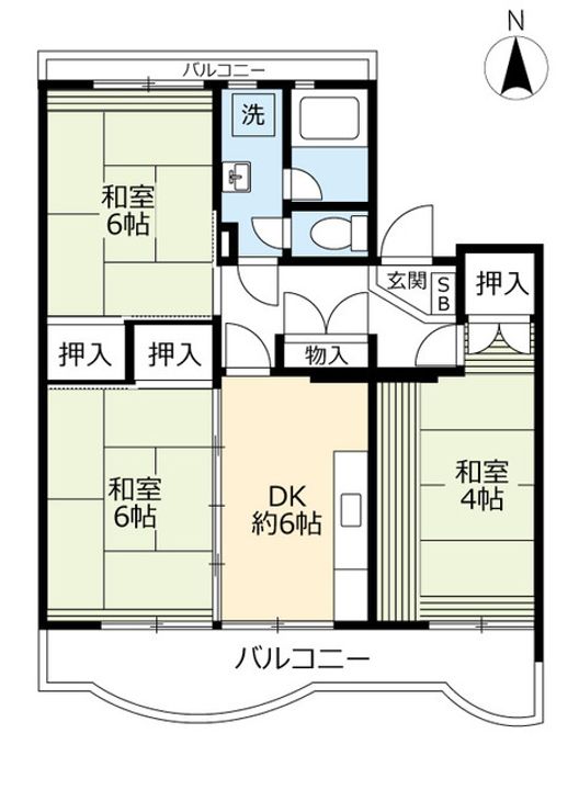 UR国分の間取り