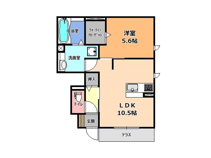 カーサ ボンジョルノの間取り