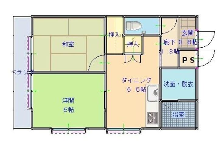 マンション山竹の間取り