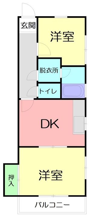 神奈川県横浜市港南区日野南5(マンション)の賃貸物件の間取り