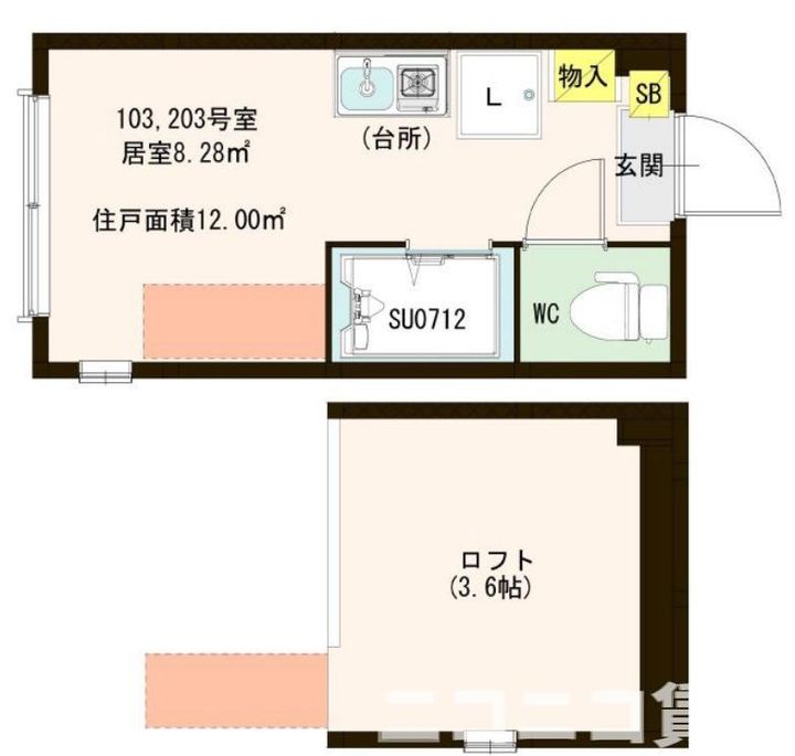 東京都板橋区泉町(アパート)の賃貸物件の間取り