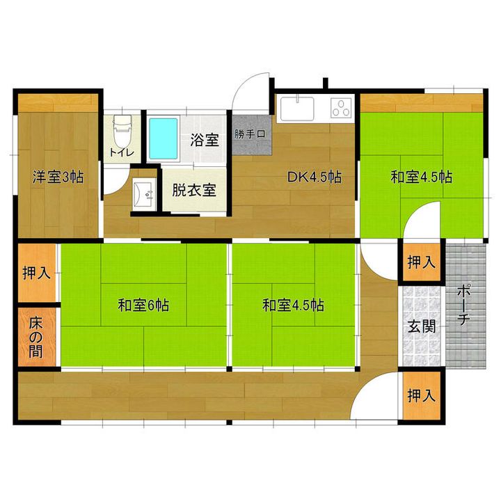 宮崎県都城市吉尾町(一戸建)の賃貸物件の間取り