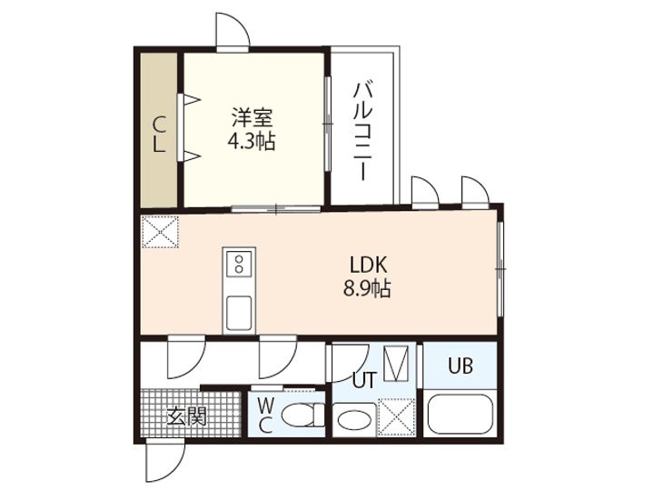 Plume翠町の間取り