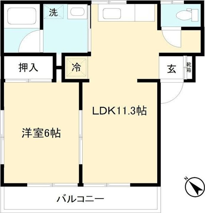 群馬県太田市龍舞町(アパート)の賃貸物件の間取り
