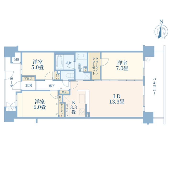 リボンシティレジデンス エアリーフォートの間取り