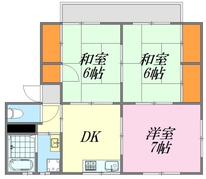 広島県廿日市市佐方(アパート)の賃貸物件の間取り