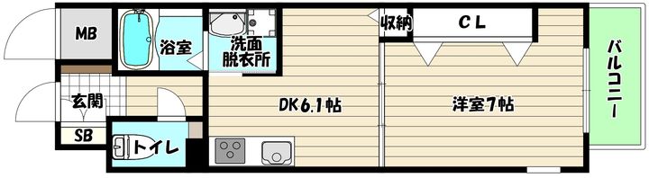 大阪府大阪市淀川区木川東3(マンション)の賃貸物件の間取り